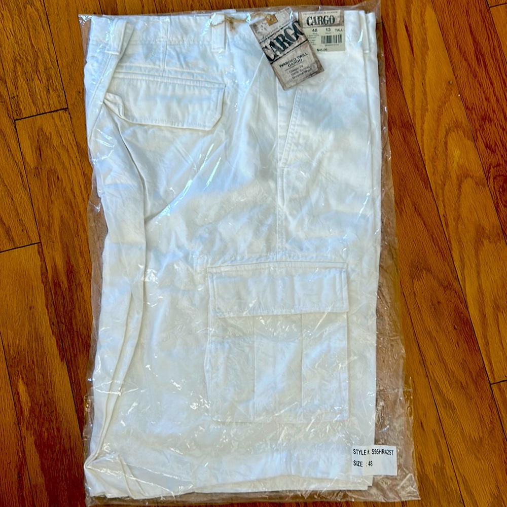 White Cargo Shorts